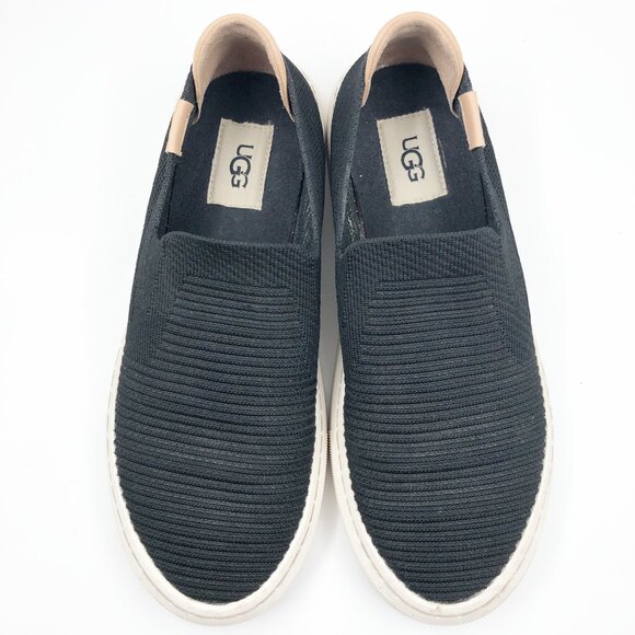 UGG Alameda Sammy Black Stretch Knit Slip On Sneakers Womens 7 - Picture 7 of 10
